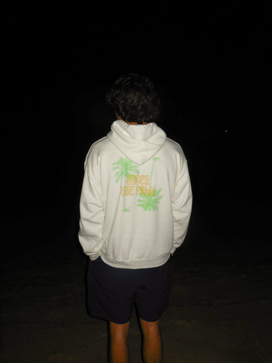 Under the Palm- Orange and Green Hoodie