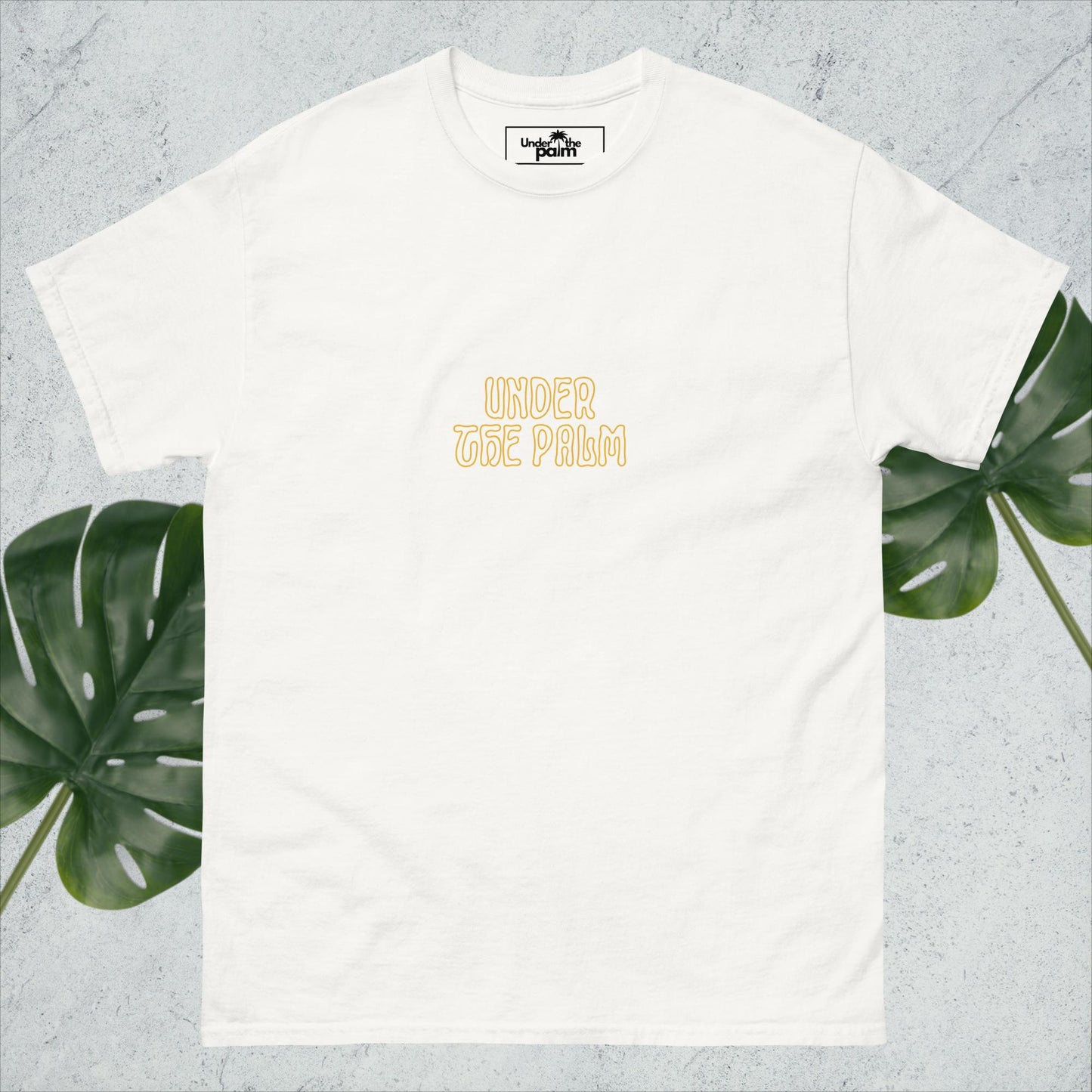 Under the Palm- Orange and Green Tee