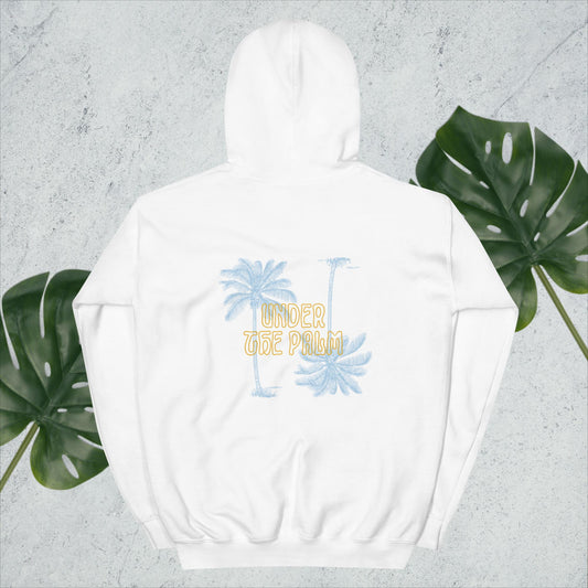 Under the Palm- Orange and Blue Hoodie
