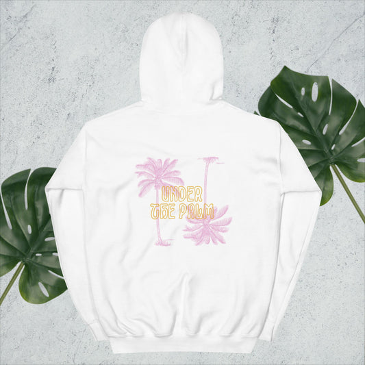 Under the Palm- Orange and Pink Hoodie